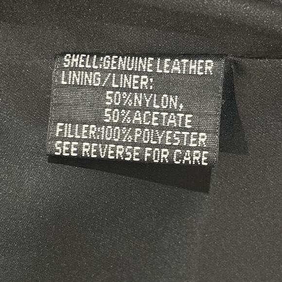 Unik Leather Jacket Womens Small Black Quilted Zip Off Lined Biker Moto Zip - Picture 14 of 15